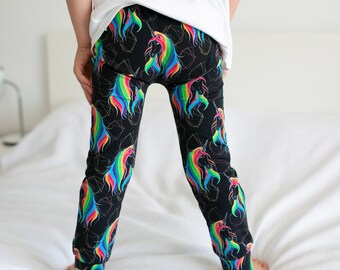 Leggings licorne arc-en-ciel 0-9 ans