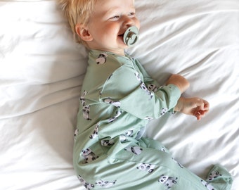 Panda cotton sleepsuit