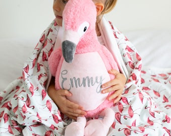 Large Personalised Pink Flamingo Teddy