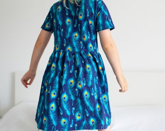 Peacock Feather Dress 1-9 Years