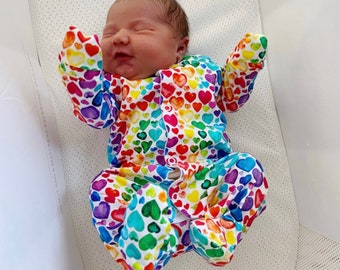 Rainbow Heart sleepsuit