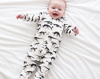 Dino cotton sleepsuit