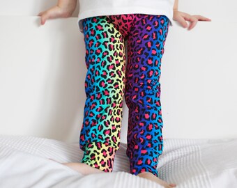 Neon leopard Leggings 0-9 Years