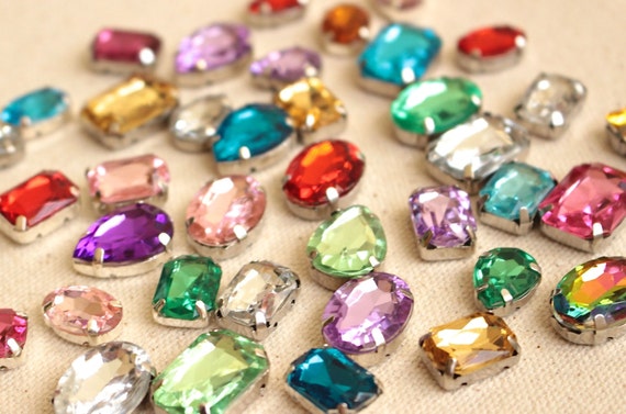 Colorful Rhinestone Push Pins: Mixed Shapes, Decorative Thumbtacks