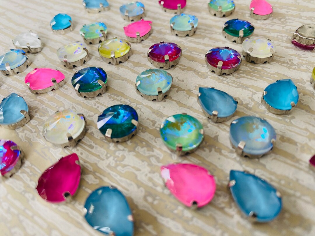 Frosted Rhinestone Push Pins With Silver Claws, Rhinestone Thumbtacks ...