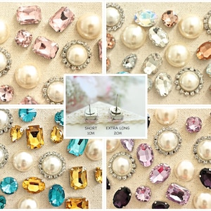 Pink Rhinestone Push Pins, Pink Thumbtacks, Pink Rhinestone Tacks ...