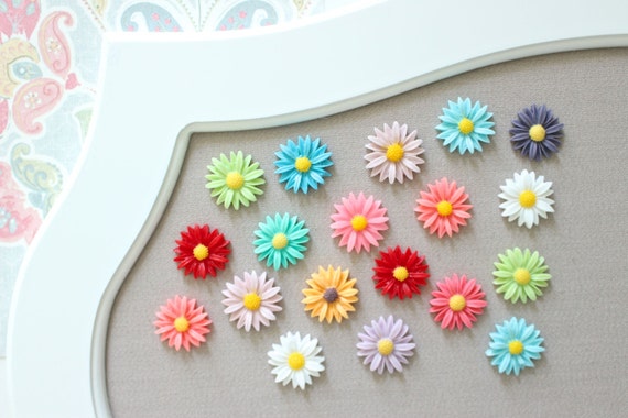 Soft Pastel Flower Thumb Tacks, Mix Pastel Color Floral Push Pin Set,  Pretty Bulletin Board Tack, Pastel Pins, Extra Long Pin Available 