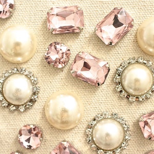 Pink Rhinestone Push Pins, Pink Thumbtacks, Pink Rhinestone Tacks ...