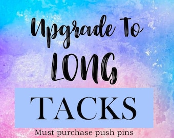 Extra Long Pin Length Upgrade from 10mm to 17mm, Extra Long Tacks, Extra Long Push Pins, Extra Sturdy Tacks, Extra Long Decorative Tack