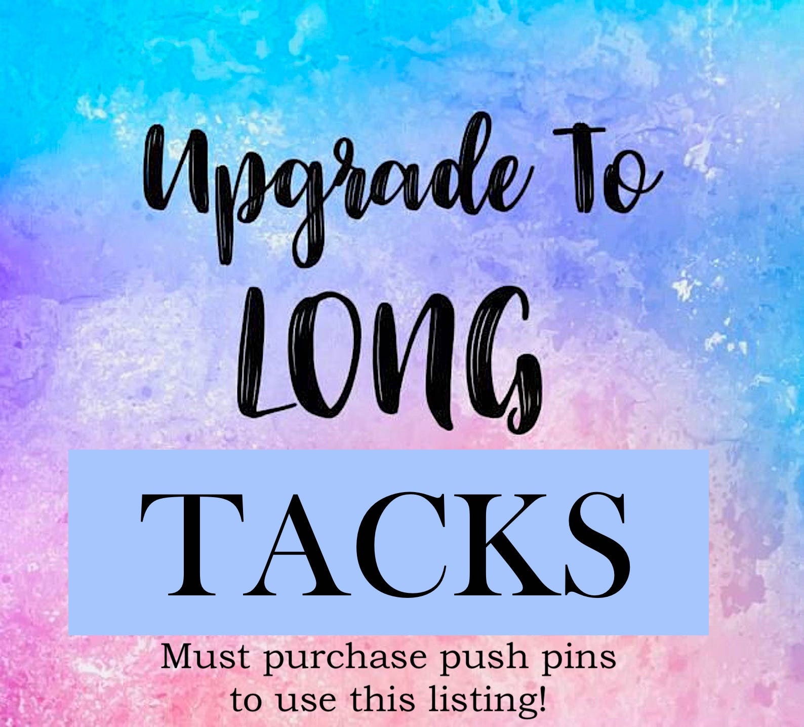 Extra Long Pin Length Upgrade from 10mm to 17mm, Extra Long Tacks, Extra  Long Push Pins, Extra Sturdy Tacks, Extra Long Decorative Tack