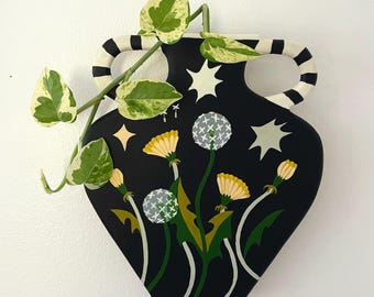 Wooden Amphora Wall Vase - Functional Propogation Vase
