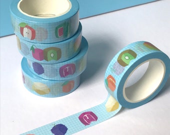 Cube Fruit Colorful Washi Tape for Scrapbook or Planner