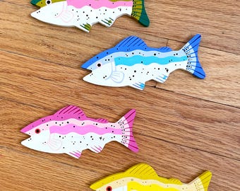 Wooden Trout Wall Art Blind Box - Mystery Fish Wall Hanging