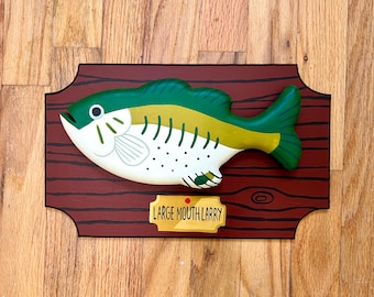 Wooden Fish Wall Mount - Hand-Painted Faux Taxidermy