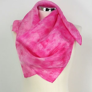 Pink silk scarf square Rose Square silk light pink scarf Women gift unique Hand dyed silk scarf Mothersday gift 50th Birthday Silk gift wife