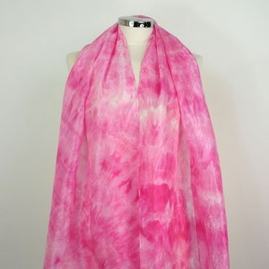 Pink silk scarf uk Rose Oblong silk pink scarf women Anniversary gift her Hand dyed silk scarf Mothersday gift mum Birthday Silk gifts wife