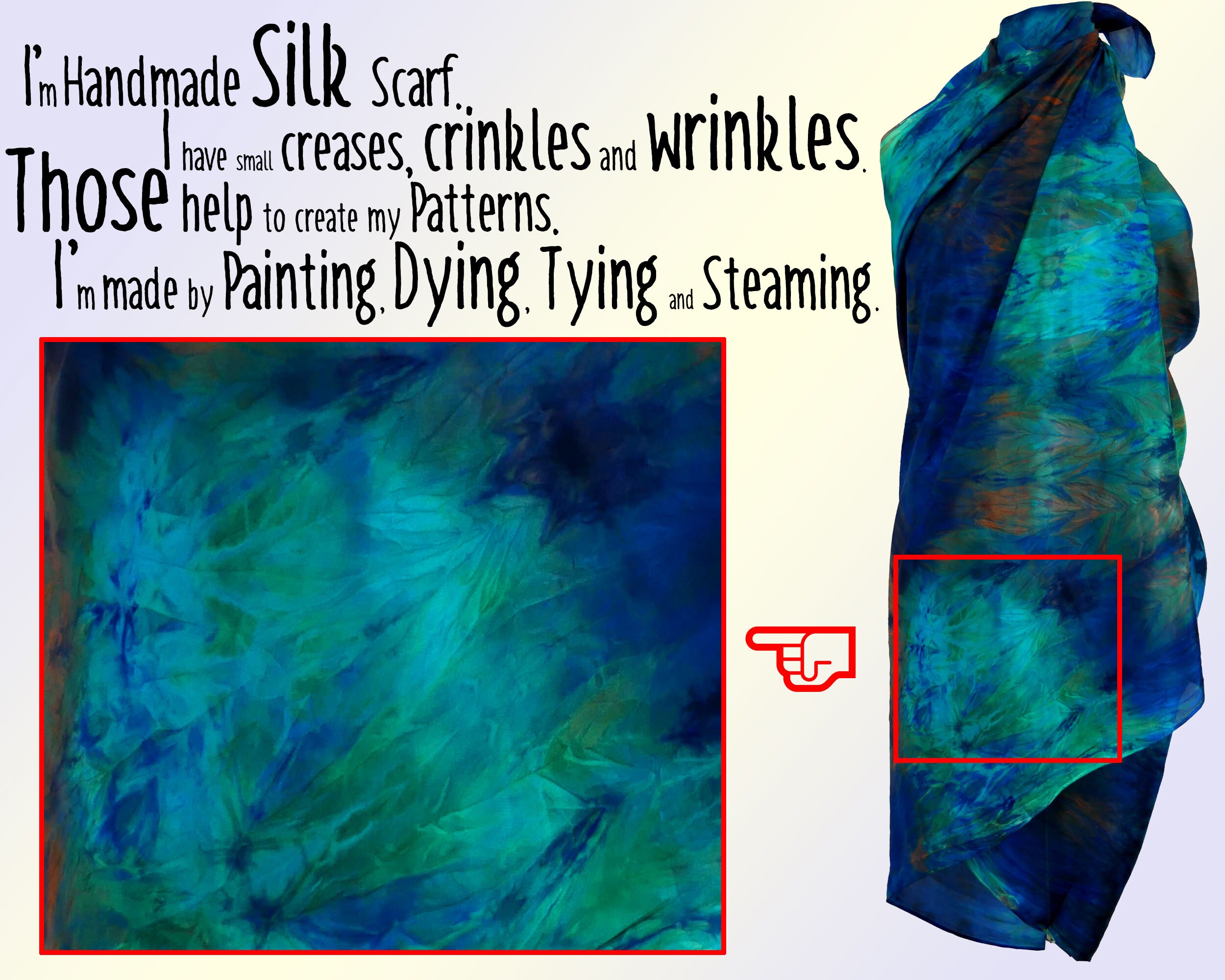 TURQUOISE WAVE SCARF