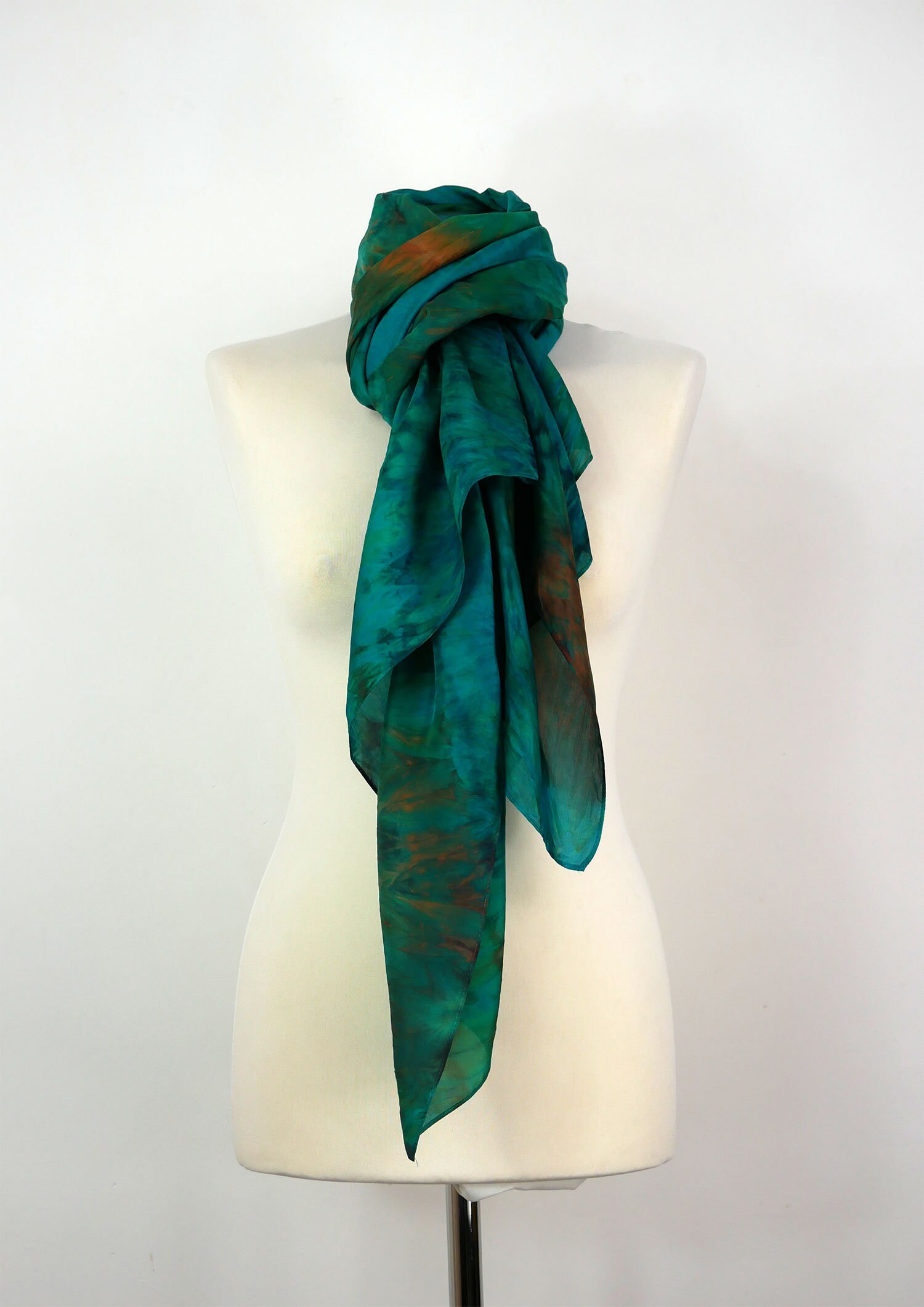 Green Cherub Silk Scarf