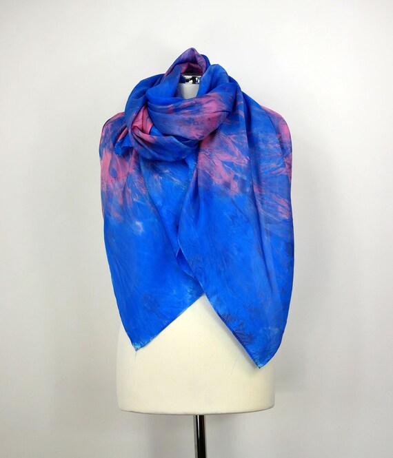 blue silk scarf