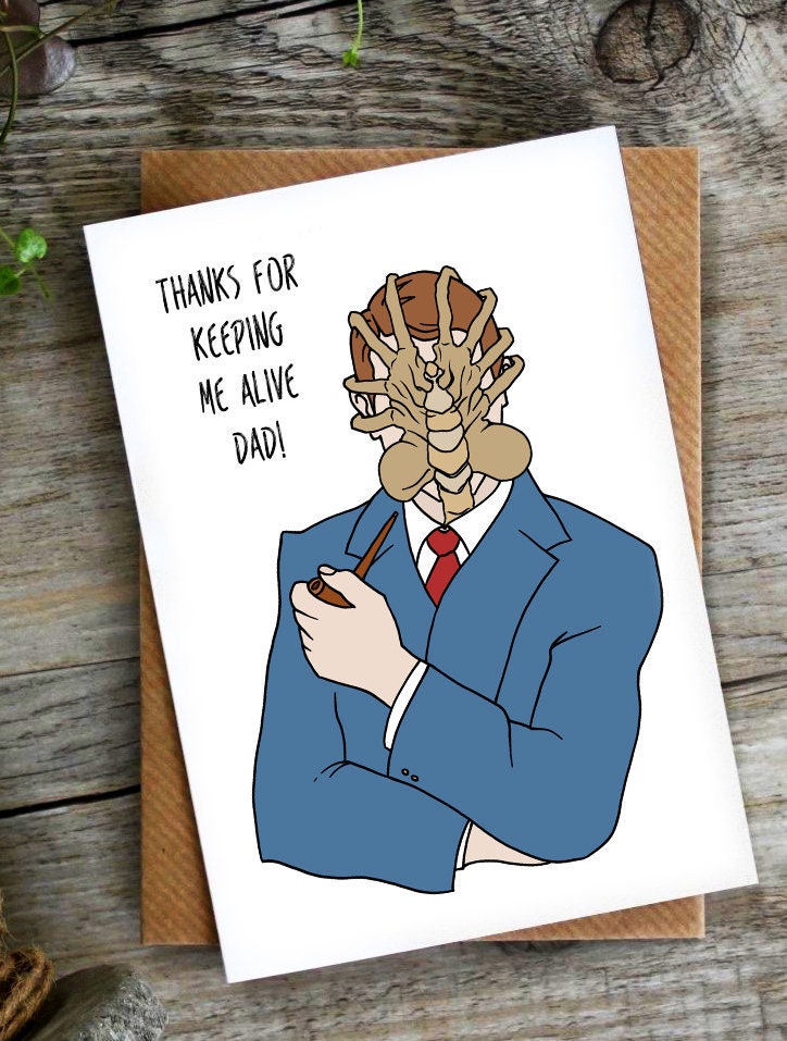 Funny Pun Alien Fathers Day or Birthday Card Sci Fi - Etsy