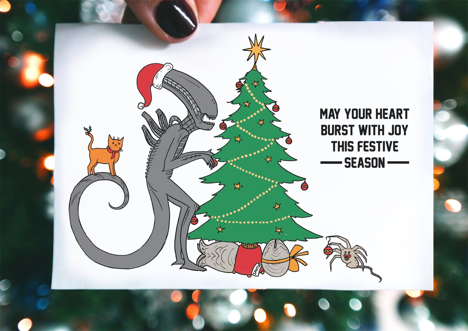 Alien Christmas Card 