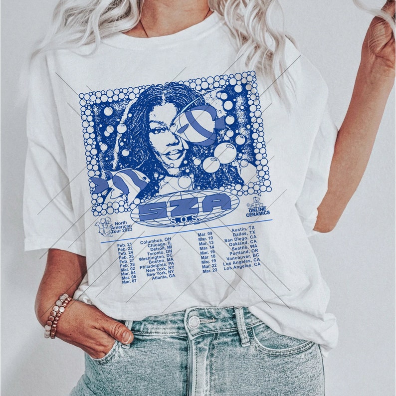 Sza Merch 2023 PNG SZA SOS Tour Merch Png North American - Etsy Ireland