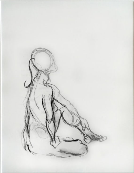 Figure Drawing Nude Charcoal Sketch Life Drawing