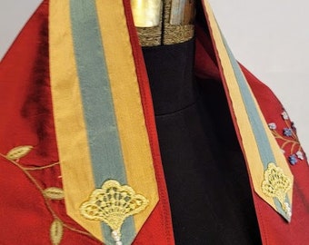 Burgundy Silk Embroidered Talit