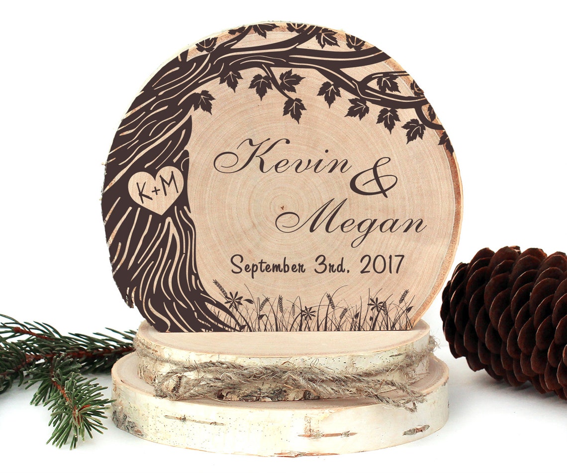 Rustic Wedding Cake Topper. Old Maple Tree Cake Topper. Rustic Etsy