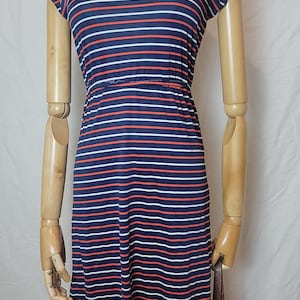 Vintage 1980s Jerri Gee Red/white/blue Striped Dress, Size 3