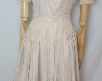 vintage 1950s Bloomfield Design by Cirilo pink taffeta dress