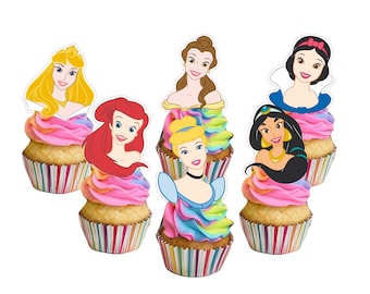 Princesses Cupcake toppers