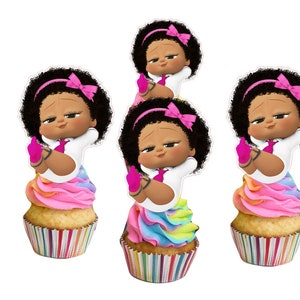 Baby Girl cupcake toppers,cakepop toppers,cupcake decors