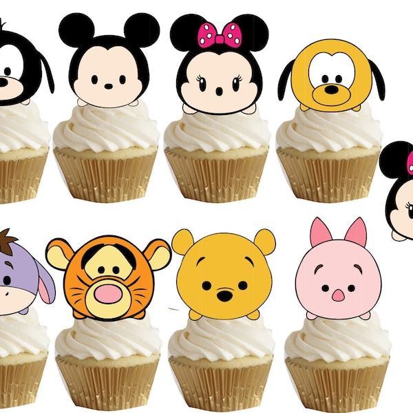 Tsum tsum cupcake/cakepop toppers