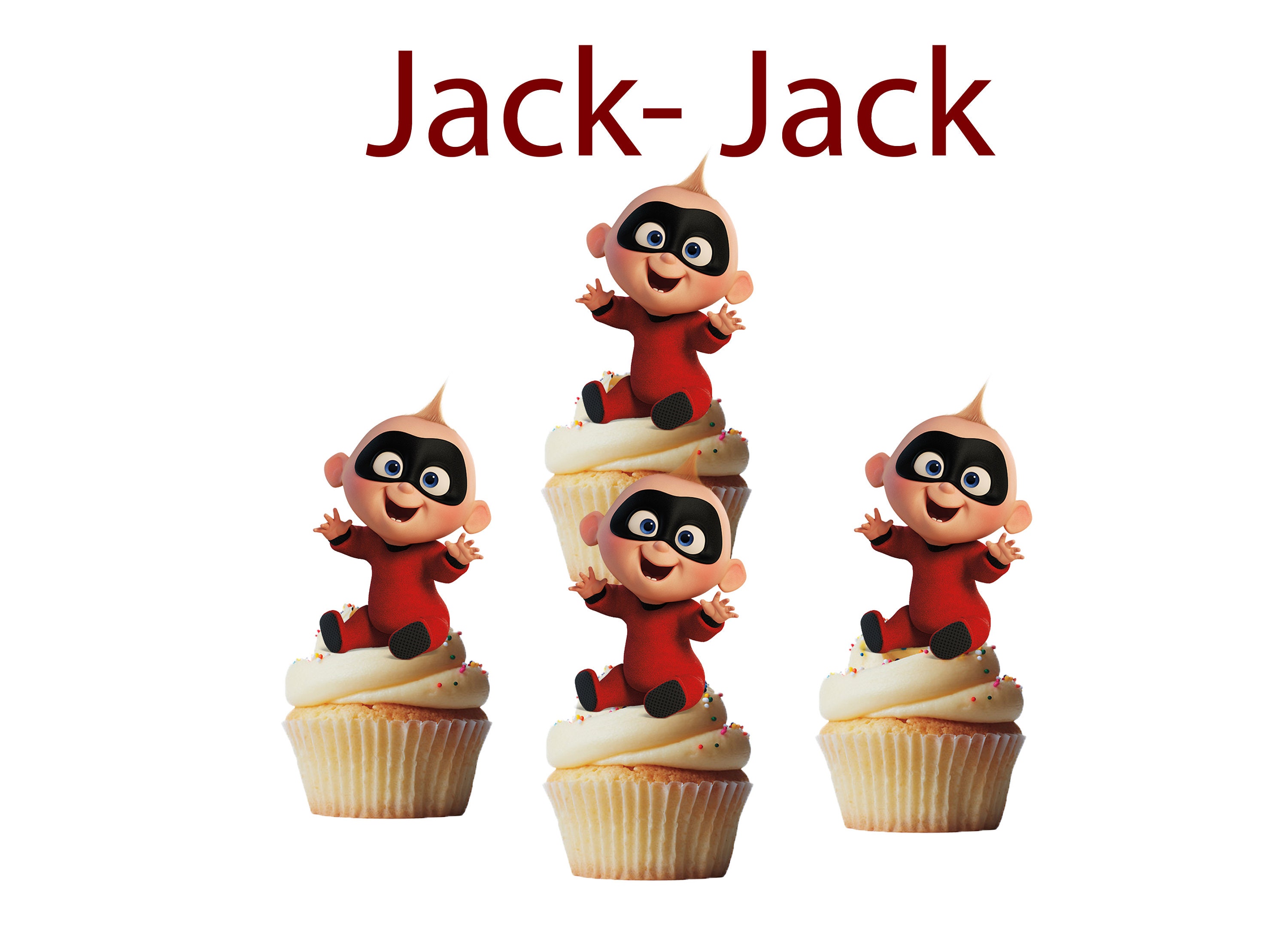 Jack Jack Bebe De The Incredibles Cupcake Toppers Cakepop Etsy Mexico