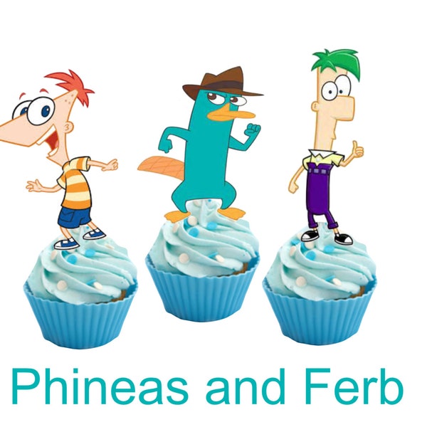 Phineas and Ferb Cupcake toppers