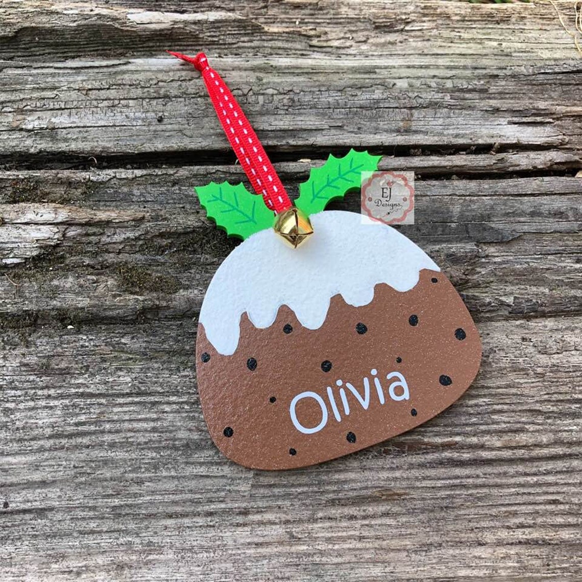Christmas Pudding Tree Decoration Bauble Christmas Tree | Etsy