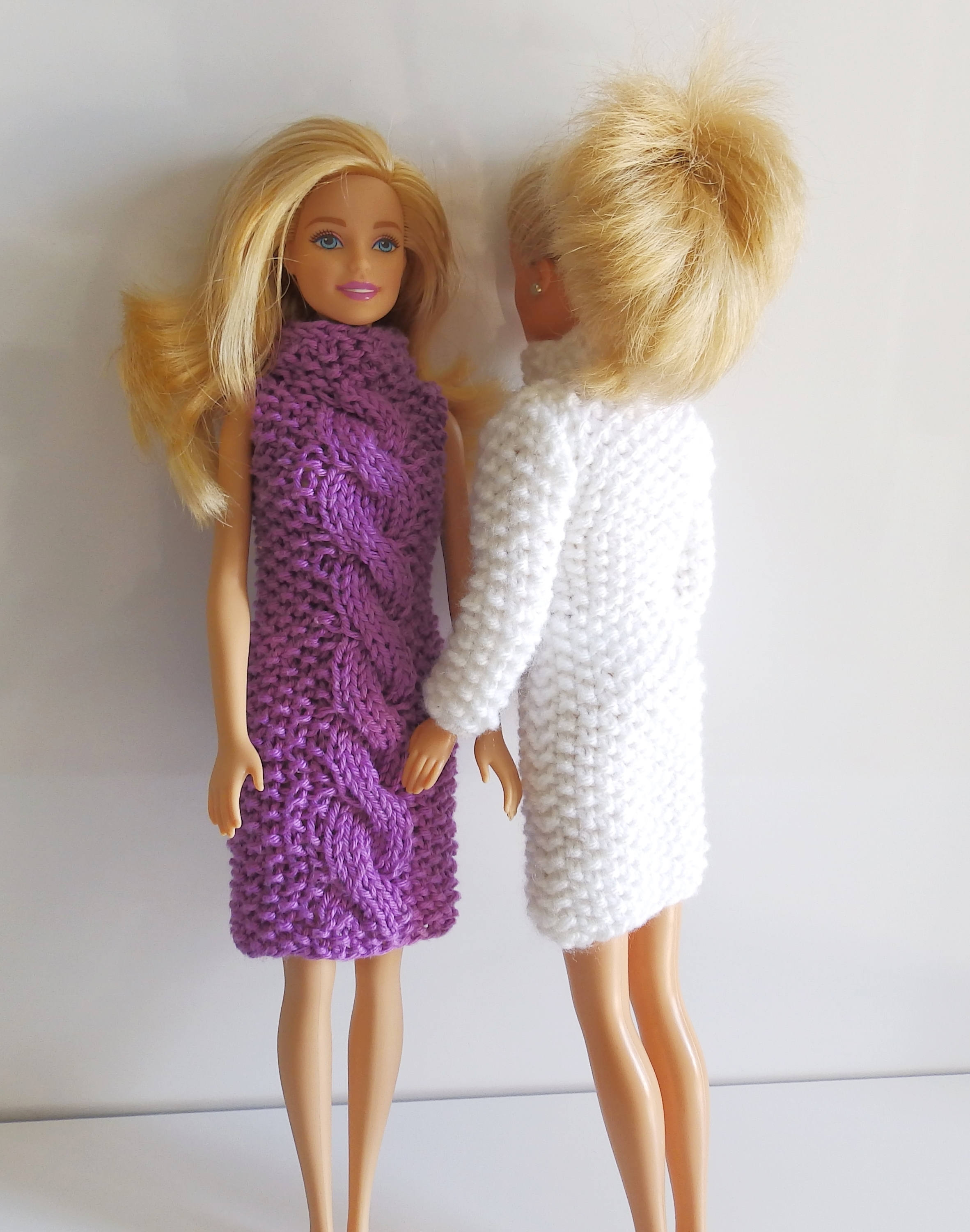 Knitting Pattern PDF Barbie Dress Cable & Moss Barbie Dress Etsy