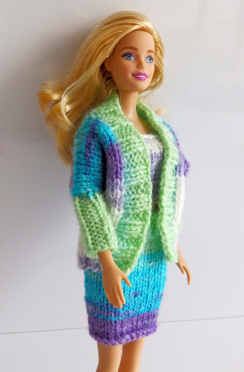Knitting Pattern PDF Barbie Look Barbie dolman cardigan | Etsy