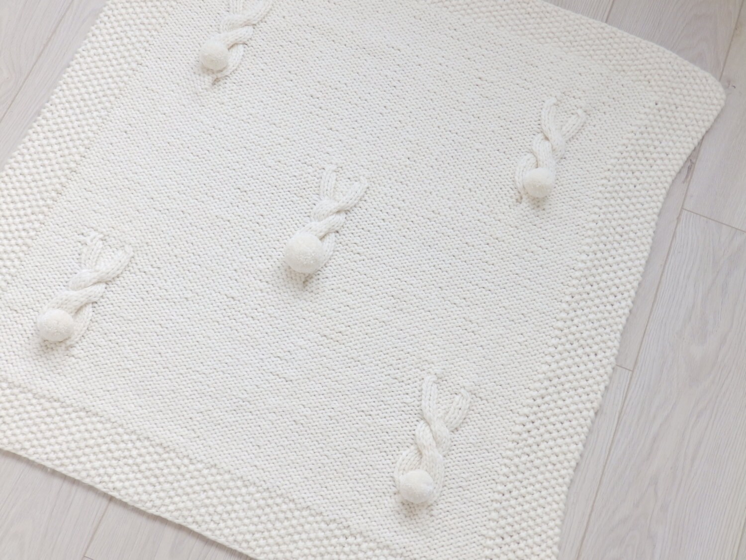 Knitting Pattern PDF Rabbit's Tail Baby Blanket Etsy