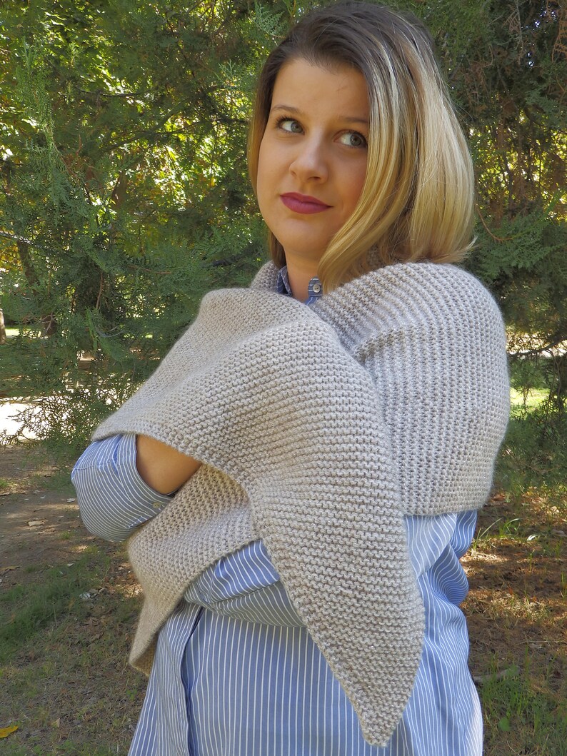 Knitting Pattern PDF Rhombus Lady Wrap Lady Winter Wrap Etsy