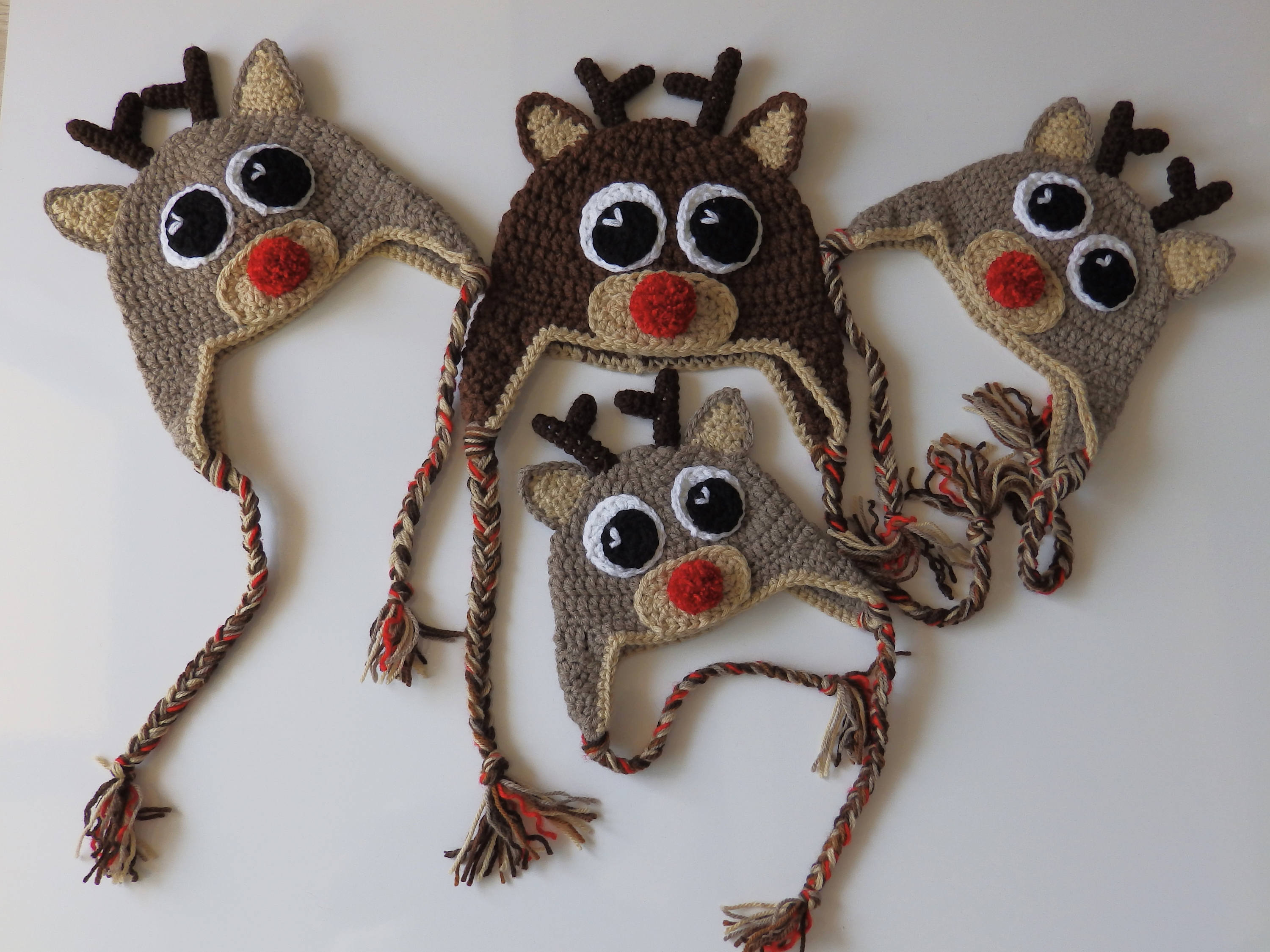 Crochet Pattern PDF Rudolph the Reindeer Hat, Baby, Toddler, Child ...