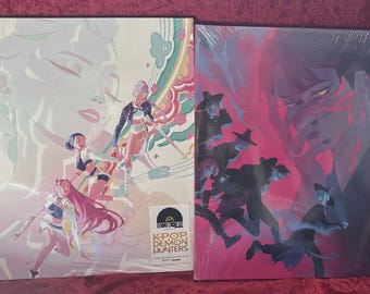 Set de 2 x Bandas sonoras de KPop Demon Hunters Huntr/x + Saja Boys - LP del Record Store Day RSD 2026 Nuevo PRECINTADO