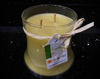 Natural Beeswax Candle with Sinus Relief Aromatherapy Essential Oils Blend. Mint Scented Candle. Special Gift. Cool Smelling Candle