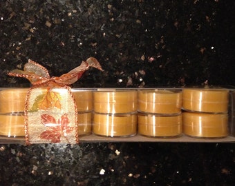 Velas de té de cera de abeja natural (paquete de 10)