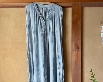 Indigo Dress, Indigo Maxi Dress, Japanese  Indigo Dress, Summer Flow dress, Resort Dress, Plant dye dress, Natural dye dress