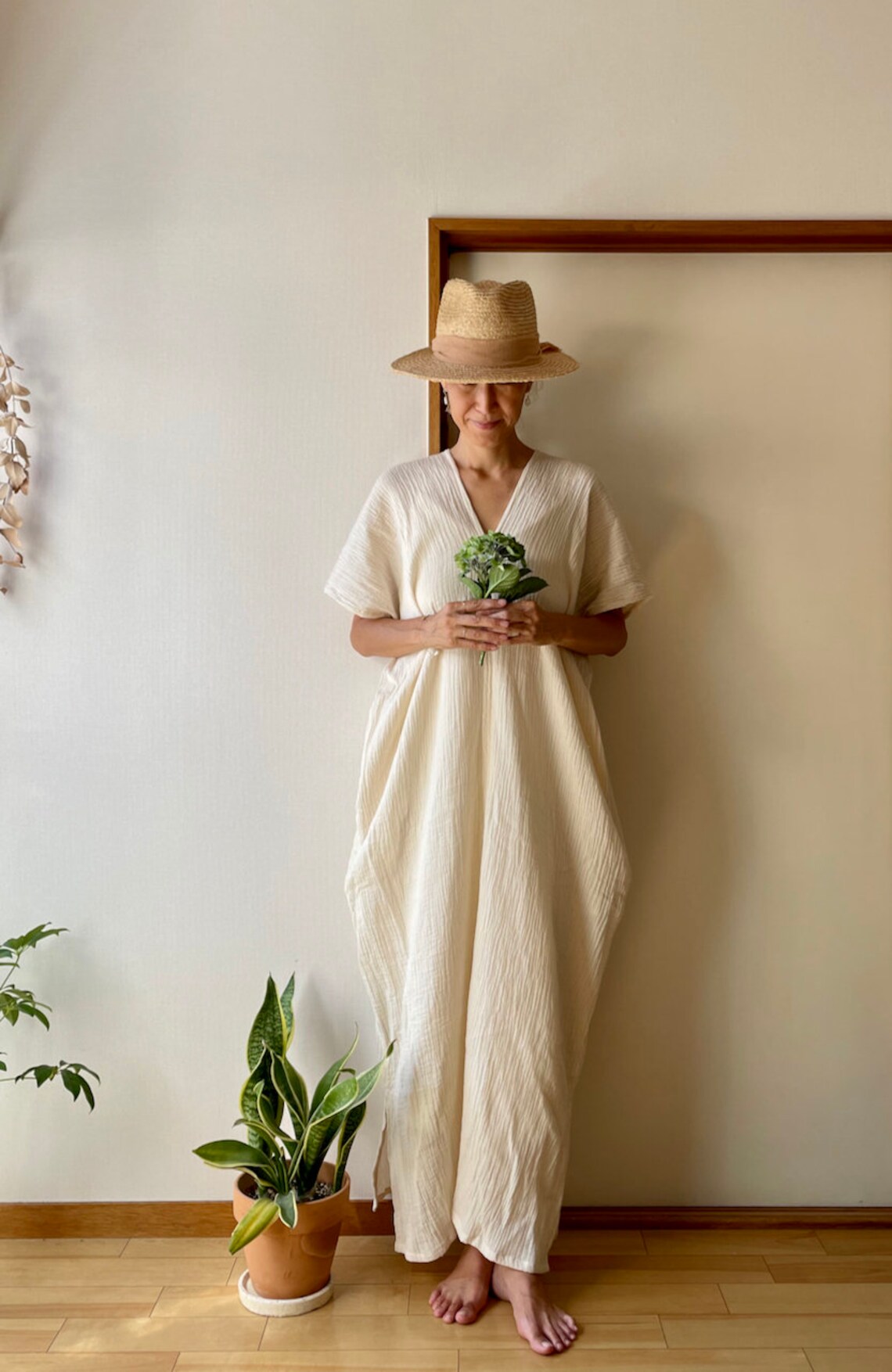 Gauze Cotton Kaftan Gauze Kaftan Double Gauze Cotton Caftan Etsy