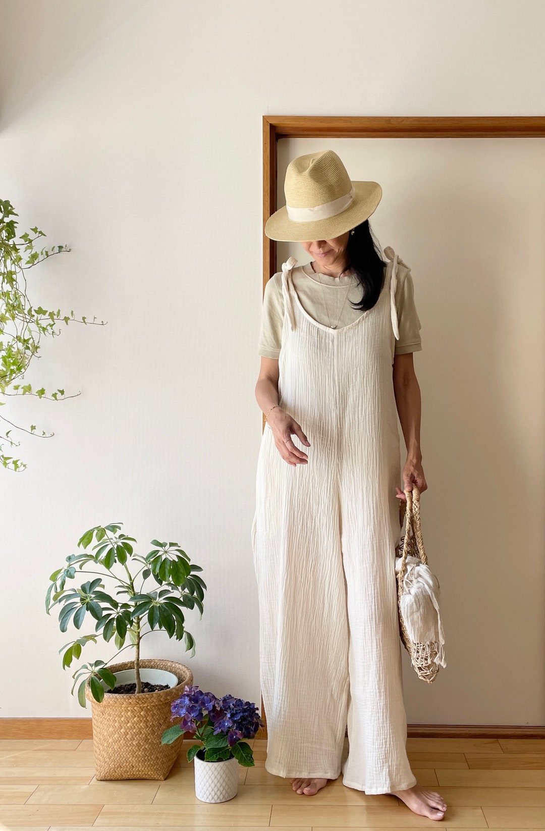 Gauze Jumpsuits Gauze Cotton Jumper Gauze Jumper Cotton Etsy