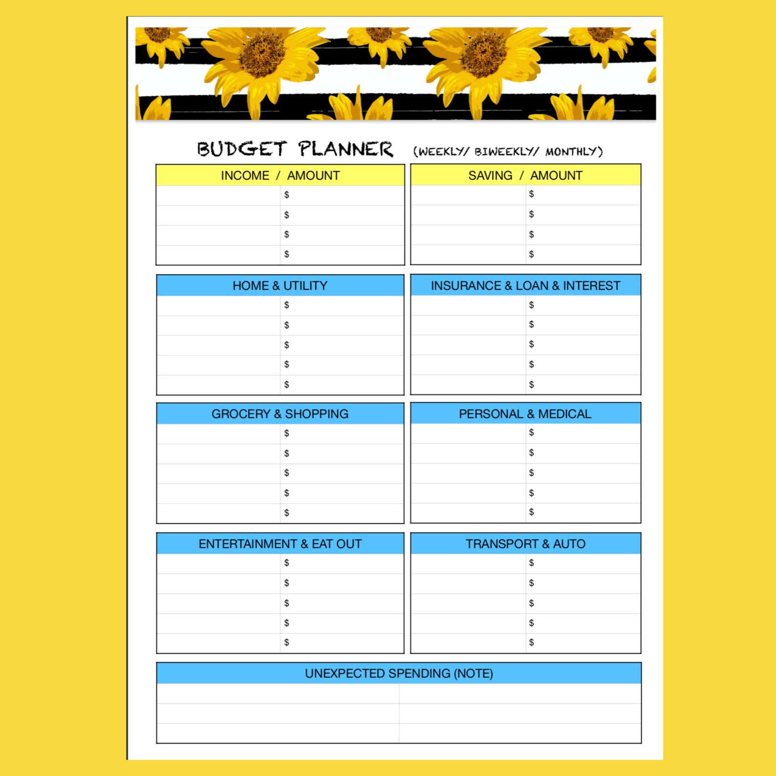 cute biweekly budget template cute biweekly budget template