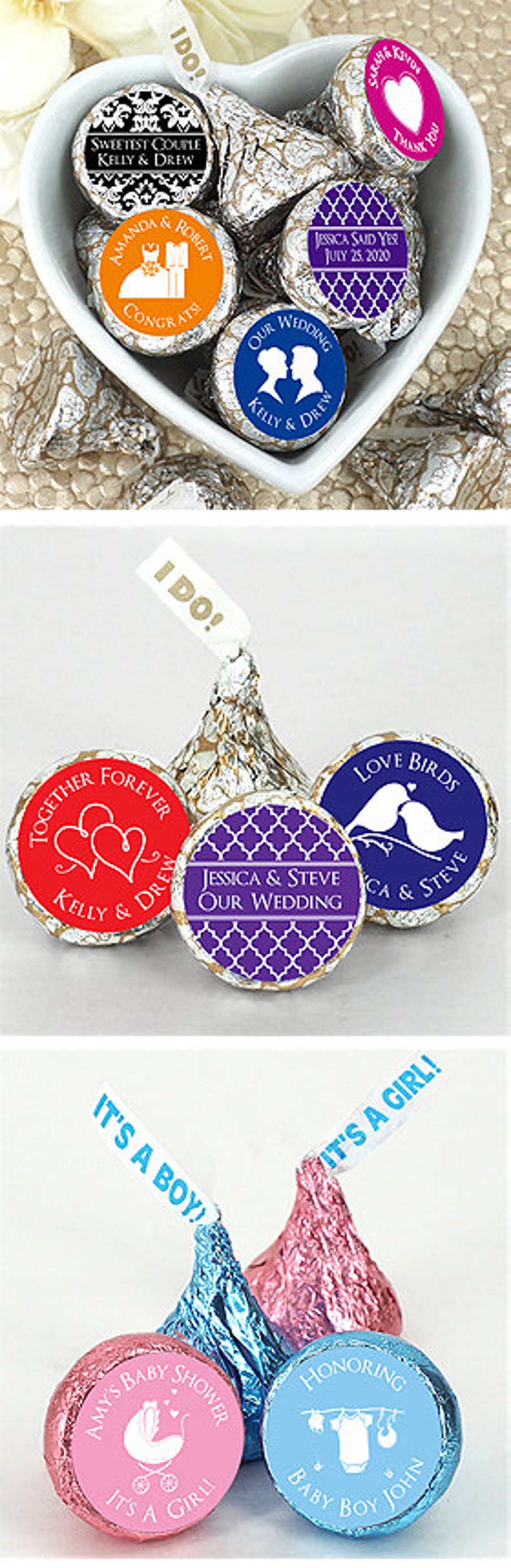 SET de 100 Hershey's Iconic Plume Kisses Silhouette | Etsy